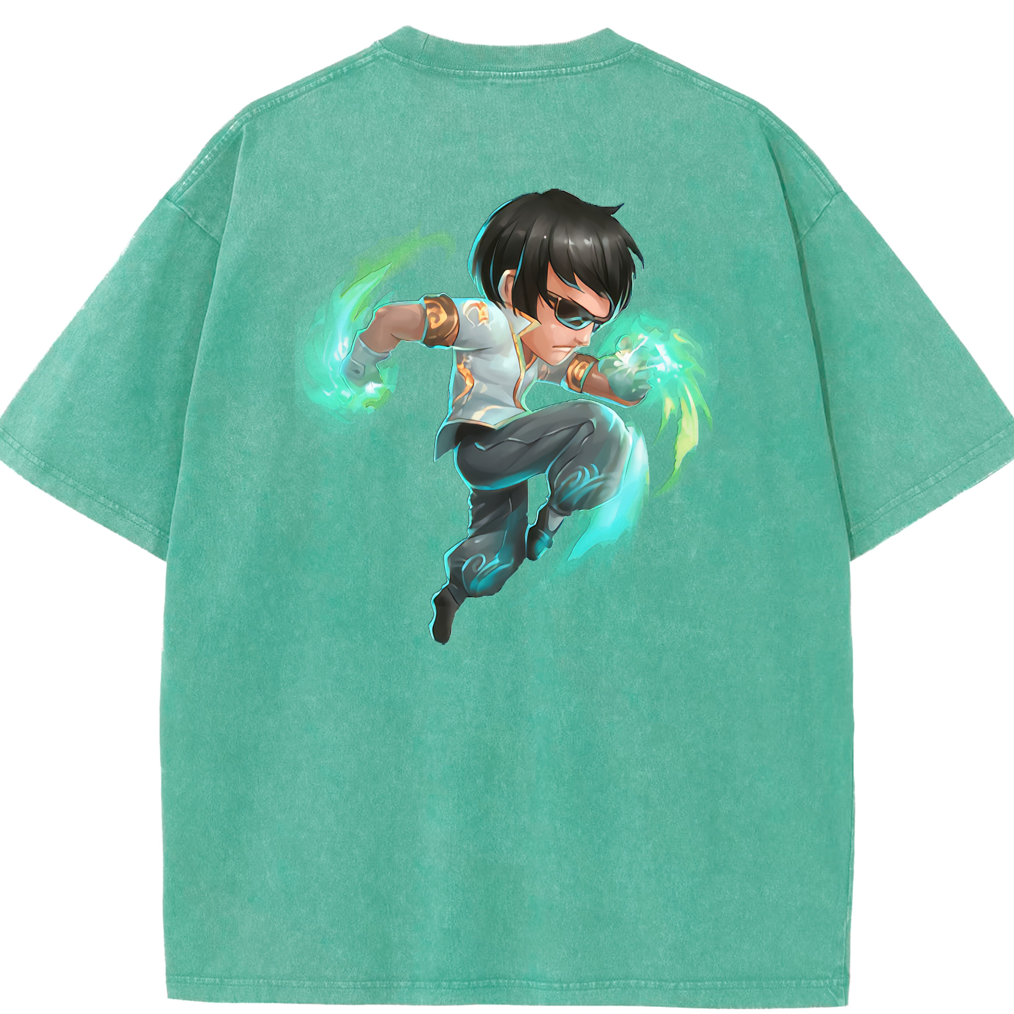 リーグ・オブ・レジェンド League of Legends LOL 綿100% ヴィンテージ風 半袖Tシャツ（背面プリント）